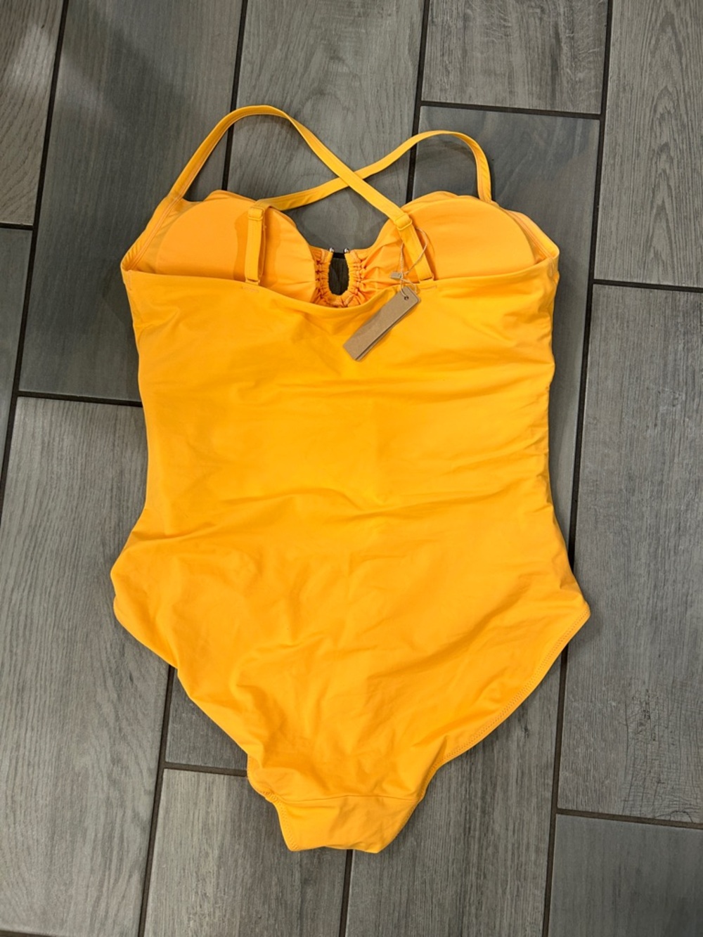 SHAPELLX Tummy Control Slimming One Piece U-Ring Shapewear W/Ruched Waist - Picture 8 of 9